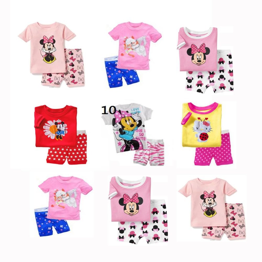 NEW 9 set of PJ girl Pajamas 7T Very Cute Lot!